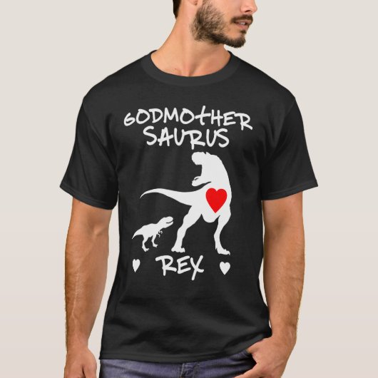 Godmother Saurus Rex Dinosaurus Moederdag T-shirt (Voorkant)