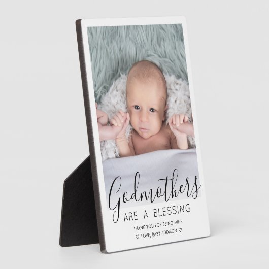 Godmother Thank You doop voor doopsel Foto Fotoplaat (Zijkant)