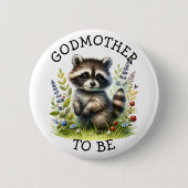 Godmother to be | Baby shower met Woodland-thema Ronde Button 5,7 Cm (Voorkant)