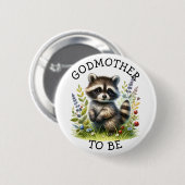 Godmother to be | Baby shower met Woodland-thema Ronde Button 5,7 Cm (Voorkant /achterkant)