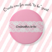 Godmother to be ronde button 7,6 cm