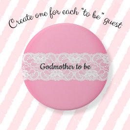 Godmother to be ronde button 7,6 cm