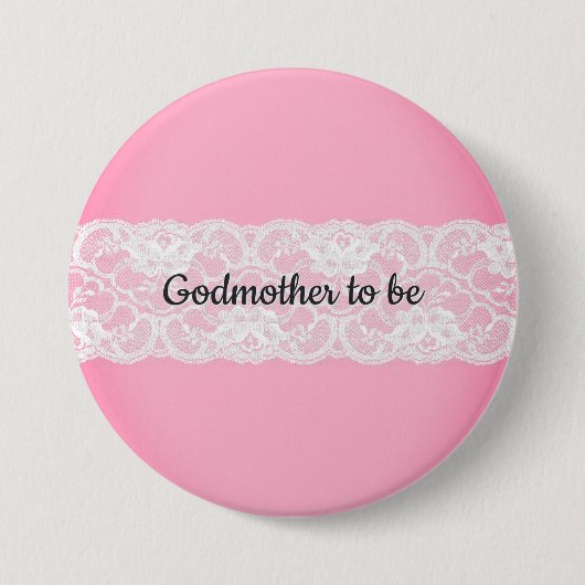 Godmother to be ronde button 7,6 cm (Voorkant)