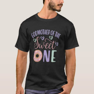 Godmother van de Sweet One 1e verjaardag Donut The T-shirt