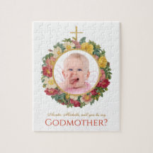 Godmother Voorstel Bloemenfoto in Rozenkrans