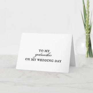 Godmother Wedding Thank You Card Kaart