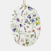 Godmother Wildflower Doop Keramisch Ornament (Achterkant)