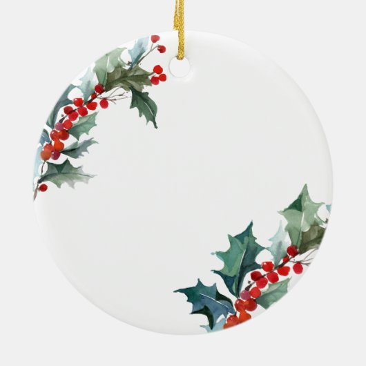 Godmothers Red Floral Kerstmis Keramisch Ornament (Achterkant)