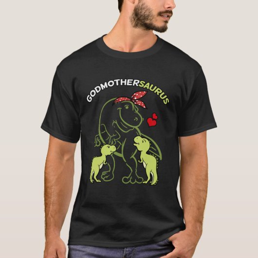 Godmothersaurus Godmother 2 Kids Rex Godparent's D T-shirt (Voorkant)