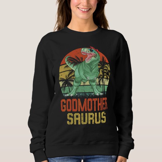 Godmothersaurus Rex Dinosaur Godmoeder Saurus Fami Trui (Voorkant)