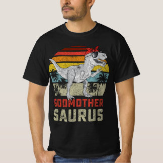 Godmothersaurus T Rex Dinosaur Godmoeder Saurus Fa T-shirt