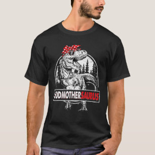 Godmothersaurus T Rex Dinosaur Mama Saurus Moeder" T-shirt