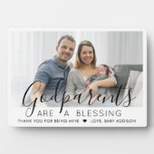 Godouders Dank je Baptisme of Christening Foto Fotoplaat (voorkant)