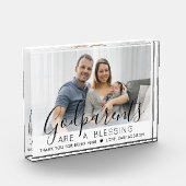 Godouders Dank je Baptisme of Christening Modern Fotoblokken (Links)