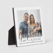 Godouders Dank jullie Godchild Baptism Fotoplaat (Voorkant)