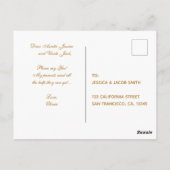 Godouders Voorstel Rustige zonnebloem en hout Briefkaart (Achterkant)