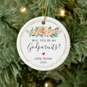 Godparent Gifts Bent u mijn godouders? Keramisch Ornament