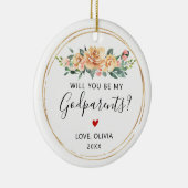 Godparent Gifts | Bent u mijn godouders? Keramisch Ornament (Rechts)