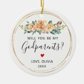 Godparent Gifts | Bent u mijn godouders? Keramisch Ornament (Voorkant)