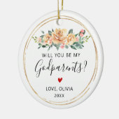 Godparent Gifts | Bent u mijn godouders? Keramisch Ornament (Links)