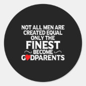 Godparent New First Time Godmother Godfather To Be Ronde Sticker (Voorkant)