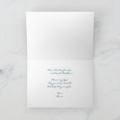 Godparent Proposal Elegant Blue Gold  Kaart (Binnen)