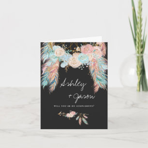Godparent Proposal Kaart   Boho Dreamcatcher