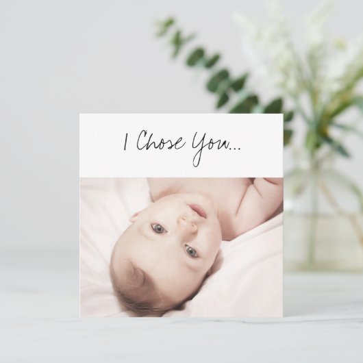 Godparent Voorstel ik kies U Baby Foto invoegen Kaart (Staand voorkant)