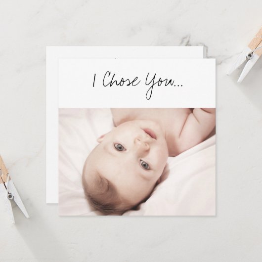 Godparent Voorstel ik kies U Baby Foto invoegen Kaart (Voorkant / Achterkant in situ)