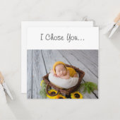 Godparent Voorstel ik kies voor je nieuw geboren i Kaart (Voorkant / Achterkant in situ)