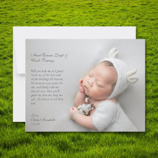 Godparent Voorstel Modern Christelijk gedicht Kaart