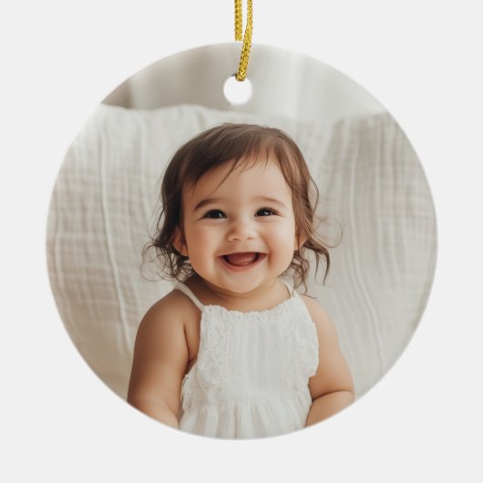 Godparents Handwritten Proposal Photo Girl Keramisch Ornament (Voorkant)