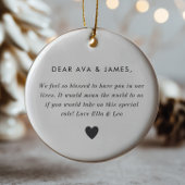 Godparents Photo Proposal Girl Boy Twins Keramisch Ornament