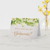 GodParents Voorstel Bloemlelies Marmeren Kaart (Gele Bloem)