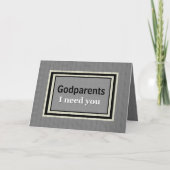 GODPARENTS Weddenschap - Zilver en zwart (Voorkant)