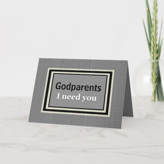 GODPARENTS Weddenschap - Zilver en zwart (Voorkant)