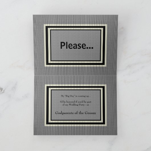 GODPARENTS Weddenschap - Zilver en zwart (Binnen)