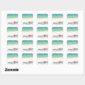 Godrevy Beach St Ives Bay Cornwall reisposter Vierkante Sticker (Vel)