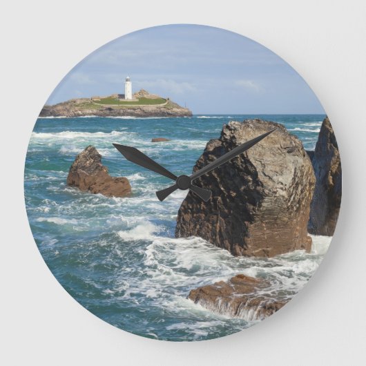 Godrevy Lighthouse Large Clock Grote Klok (Voorkant)