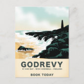 Godrevy St Ives-baai, west Cornwall Reisposter Briefkaart (Voorkant)