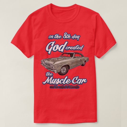 Gods 8-dagen, 1967 Chevelle, Muscle Car, SS454 T-shirt (Design voorkant)