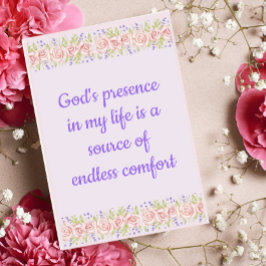 Gods aanwezigheid in mijn leven Christelijke beves Feestdagenkaart