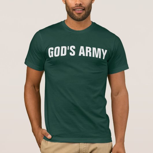 GOD'S ARMY camo Christelijke T-shirts (Voorkant)