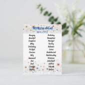 Gods attributen Alfabet Bloemen  Kaart (Staand voorkant)