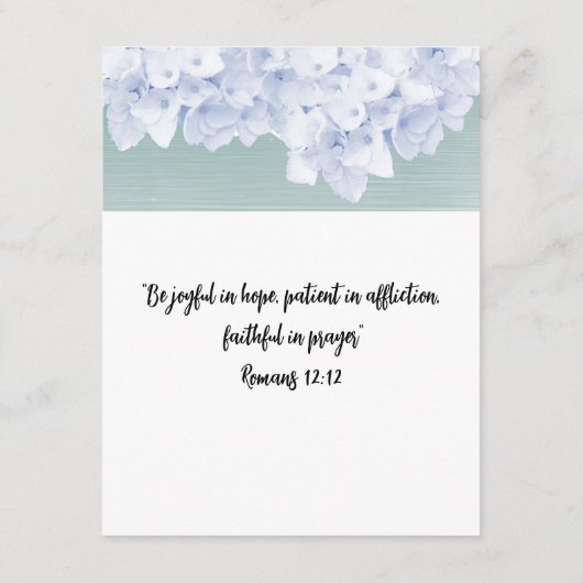 Gods Attributen van A tot Z Floral Enclosure Card Informatiekaartje (Achterkant)