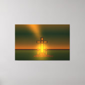 Gods Aura Licht over het Kruis van Christus Canvas Afdruk (Voorkant)