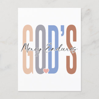 Gods barmhartigheid duurt voort, geloof in God, ve Briefkaart