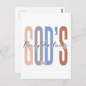 Gods barmhartigheid duurt voort, geloof in God, ve Briefkaart (Voorkant / Achterkant)