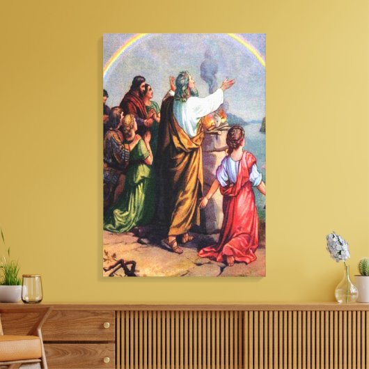 Gods belofte aan Noah Genesis 8 Canvas Afdruk (Insitu (Woonkamer))