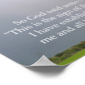 Gods belofte aan Noah in de regenboog Poster (Hoek)